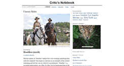 Desktop Screenshot of criticsnotebook.com