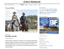 Tablet Screenshot of criticsnotebook.com